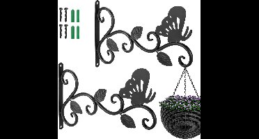 Boraboi ® Charmante Vintage Wandhaken voor Planten en Decoraties in 2-Pack Set