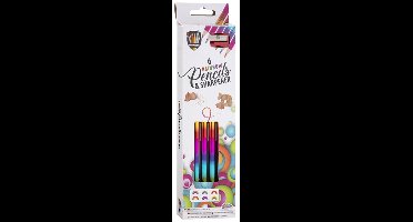 Potloden met Puntenslijper Regenboog