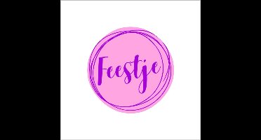 Sticker feestje 39 mm / rol 250 st.