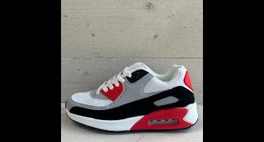 Air sneaker rood wit (verkrijgbaar van maat 36 t/m 45) Wit / 44