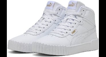 PUMA Carina 3.0 Mid Dames Sneakers - PUMA White-PUMA Gold