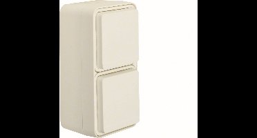 Hager 47703522 BER WCD 2V.VERTICAAL BEH.W1 WT - wandcontactdoos