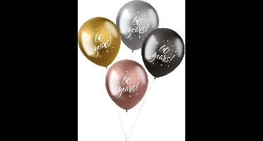 Folat - ballonnen Shimmer '60 Years!' Electrum 33 cm - 4 stuks