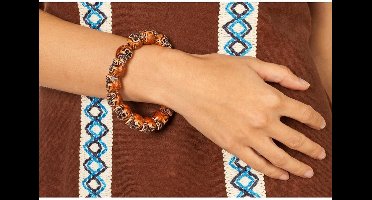 Armband met houten skulls