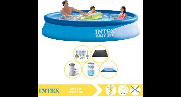 Intex Easy Set Zwembad - Opblaaszwembad - 366x76 cm - Inclusief Onderhoudspakket, Filter, Grondzeil en Solar Mat