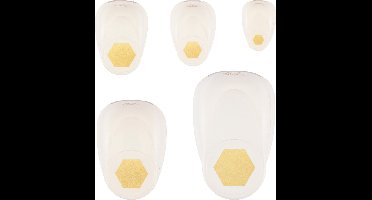 Vaessen Creative Pons Set - Figuurpons - Zeshoeken - 5 st. - 9 mm tot 5,1 cm