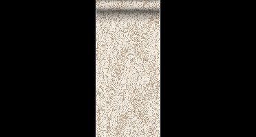 ESTAhome behang getekende bladeren beige - 53 cm x 10.05 m - 139352