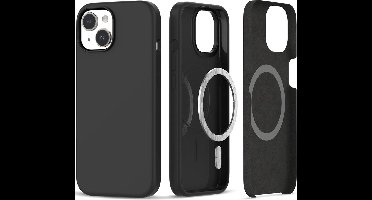 TECH-PROTECT - SILICONEN - MAGSAFE IPHONE - 15 - MAT - ZWART