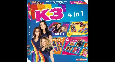 K3 spel - 4 in 1 spel - memo, domino, puzzel en lotto