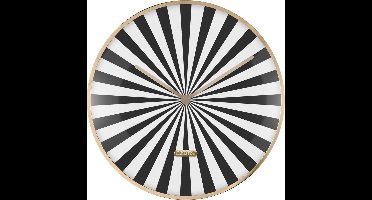 Karlsson - Wandklok Candy Swirl Dome - Zwart & Wit- Ø40cm