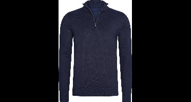 Mario Russo Half Zip Sweater - Trui Heren - Sweater Heren - Coltrui Heren - Navy - 3XL
