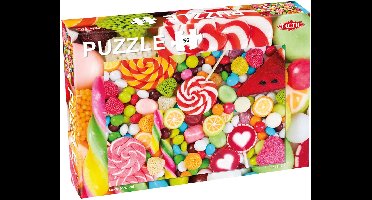 Tactic Candy Bonanza! – Puzzel – 56 stukjes – Vrolijk Snoepthema vol Kleur – Strak en Rustgevend Ontwerp – Hoogwaardige Scandinavische Kwaliteit