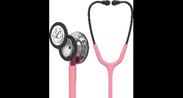 Littmann Classic III Stethoscoop 5962 spiegelend borststuk, parelroze slang, roze steel en rookkleurige headset, 69 cm