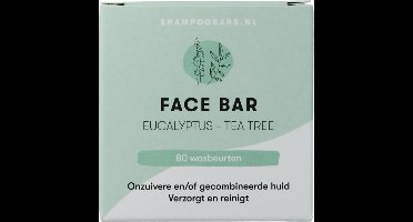 ShampooBars - Facewash Bar Eucalyptus Tea Tree Onzuivere Huid - 60g