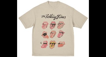 The Rolling Stones Sketch Tongues Heren T-shirt - beige - M