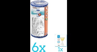 Bestway - Flowclear - Filtercartridge Type II - Volumebundel - Filter - 6-delig