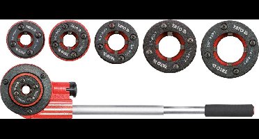 Yato - Handmatige Pijpgroevenset - 1/4''-5/4'' - Ratel Systeem - 7-Delig
