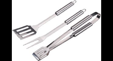 Alpina BBQ Tools set - barbecue gereedschap 3-delig RVS.