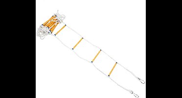 Archi Touwladder - Brandladder - Reddingstouwladder – Karabijnhaken – 200 kg – Noodladder Voor Thuis / Kantoor / Buiten - 12M