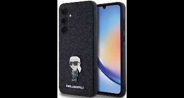 Karl Lagerfeld Glitter Serie - Zwart Telefoonhoesje voor Samsung Galaxy A35 - Elegant Ontwerp - Glanseffect