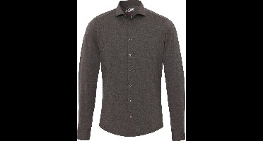 Pure H.Tico The Functional Shirt Bruin - Maat 44 - Heren - Overhemden Casual
