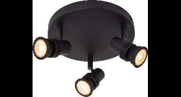 Lucide KIANTI - Plafondspot (Plafondlamp) - Ø 21 cm - 3xGU10 - Zwart