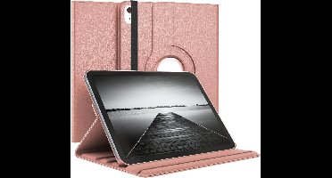 Hoes Geschikt voor iPad Air 11 inch (2024) M2 Hoes Rose Goud, iPad Air 6th / 5th / 4th Generation Hoes (2024/2022/2020) - 360° draaibare Bookcase