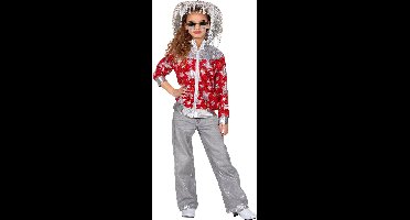 Glamorous Cowgirl Pailletten Jasje Sterren Meisje Rood - Maat 128