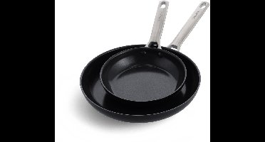 GreenPan Padova Reserve Black 2-delige koekenpannenset - 20cm en 28cm - PFAS-vrij