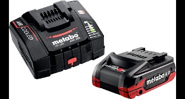 Metabo basisset 1x LiHDX accupack 18 V 4.0 Ah accu ( 624974000 ) + ASC 290 lader ( 627370000 )