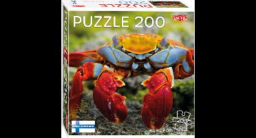 Tactic Colourful Crab – Puzzel – 200 stukjes – Kleurrijk Zeeleven – Strak en Rustgevend Ontwerp – Hoogwaardige Scandinavische Kwaliteit
