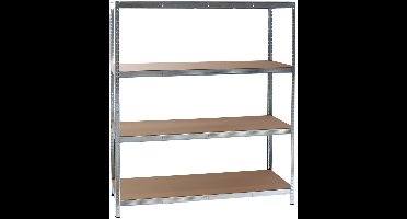 Sierra Stellingkast, stellingkast voor magazijn tot 700 kg en verzinkt, magazijnrek voor kelder 160 x 60 x 180 cm, opbergrek met 4 niveaus voor werkplaats en garage, opbergkast voor zwaar gebruik