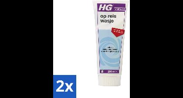 2 x HG Op Reis Wasje 200 ml - Wasmiddel - Wasmiddel Op Reis - Handwas - Wasverzachter - Vlekkenverwijderaar