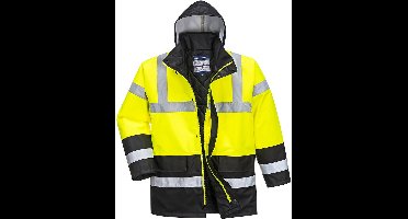 Portwest hi-vis contrast werkkleding verkeersjas jas Geel S466 MAAT XS