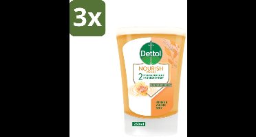 3 x Dettol No-Touch Handzeep Refill Extra Care Honey & Sheabutter 250 ml - Handzeep - Antibacterieel - Honing - Galamboter - Hygiëne