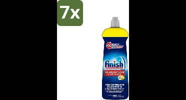 7 x Finish - Glansspoelmiddel - Citroen - Stralende glans - Tot 160 Afwasbeurten - 800 ml - Glansspoelmiddel - Glans - Citroen - Vaatwas - Vaat Drogen