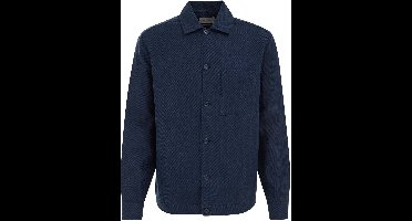 Van Gils Heren regular fit over shirt met structuur van linnenmix