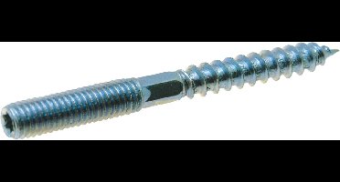 Stokeind van verzinkt staal - M8x150 Zeskant Torx 25