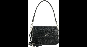 LACOSTE Leren schoudertas Champs-Élysées Flap Crossover Bag Noir zwart