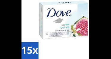 15 x Dove – Zeep – Go Fresh Restore – 4 x 90 g - Zeep - Handen Reinigen - Lichaam Reinigen - Frisse Geur - Mild Reinigen