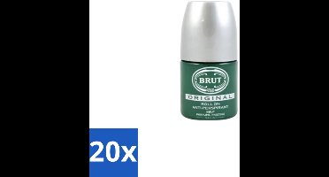 Brut – Deodorant Roll-On – Original – Glas – 50 ml - Bulkverpakking - 20 stuks