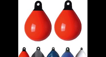 Set van 2 Majoni bolvormige stootkussens, diameter 45 cm, oranje