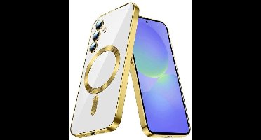 Hoesje Geschikt voor Samsung A16 Hoesje Goud - Geschikt voor MagSafeTelefoonhoesje - soft siliconen Backcover