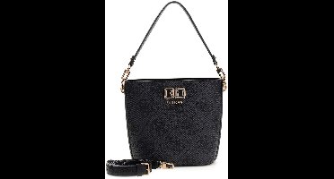 GUESS schoudertas Karnilla Logo Bucket Coal Logo donkergrijs