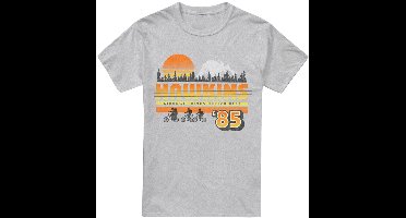 Stranger Things Hawkins Retro 85 Heren T-shirt - gemêleerd grijs - 4XL