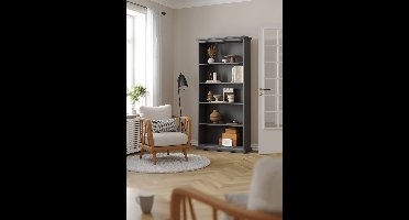 Giga Living Boekenkast Paris - Grijs - 100x200x35cm