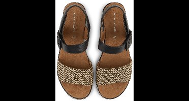 Tom Tailor Sandalen met vlechtwerkpatroon 38 black