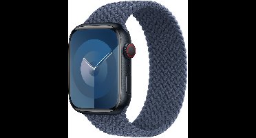 Apple Gevlochten solobandje voor de Apple Watch | 38/40/41/42 mm - Maat 6 - Storm Blue