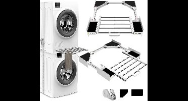 Universele Stapelset voor Wasmachines en Drogen met Uittrekbare Schuifplank