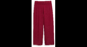Tom Tailor - Cozy wijde gebreide broek - Maat 176 - Beetroot Red